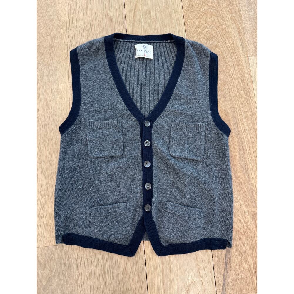 Mens Hartford Luxurious Wool Cashmere
Blend Preppy Sweater Vest Size Large $250
